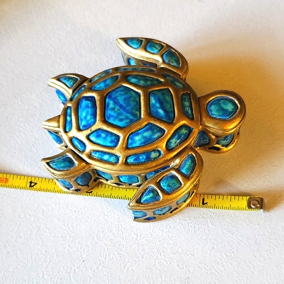 Sea Turtle Ceramic Trinket Box, Hand Painted - Picture 7 of 7